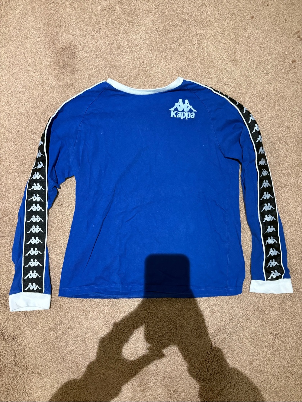 Kappa Blue Long Sleeve Tee size small